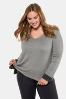 Ulla Popken Pullover, keerbaar, V-hals, zijsplitten - Grote Maten