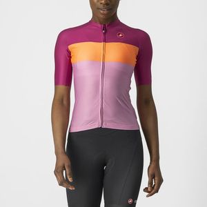 Castelli Aero Pro W fietsshirt korte mouw roze dames M