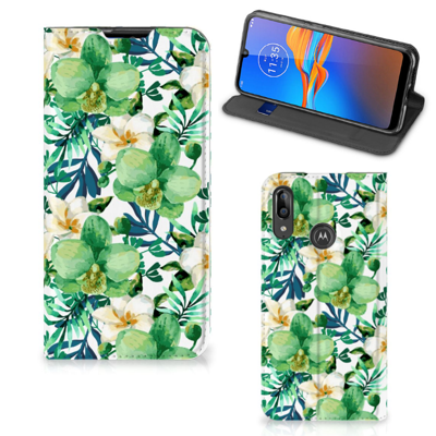 Motorola Moto E6 Plus Smart Cover Orchidee Groen
