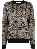 Moschino pull à logo en jacquard - Noir