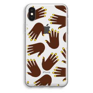 Hands dark: iPhone XS Transparant Hoesje