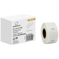 Renkforce Rol met etiketten Compatibel vervangt DYMO DYMO 11353, S0722530 25 x 13 mm Papier Wit 1000 stuk(s) Permanent hechtend Universele etiketten RF-6027522