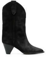 ISABEL MARANT bottines d'inspiration western en daim - Noir