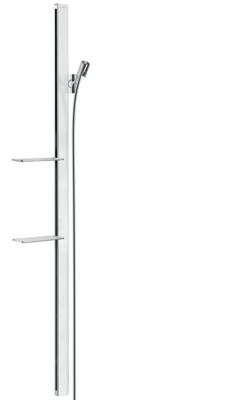 hansgrohe Unica`E glijstang m. Isiflex`B doucheslang 160cm en casetta`E zeepschaal 150cm wit/chroom