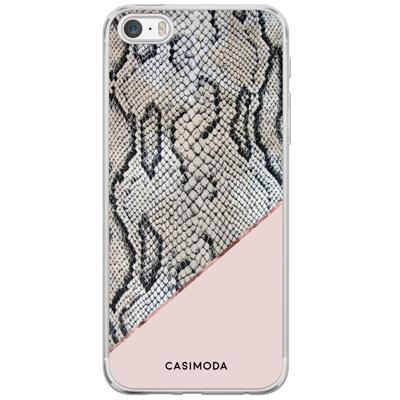 iPhone 5/5S/SE siliconen hoesje - Snake print