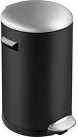EKO Belle Deluxe Step Bin 20L, Metaal, Zwart, 36,4 x 33 x 48,4 cm