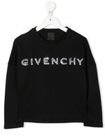 Givenchy Kids t-shirt à logo strassé - Noir - thumbnail