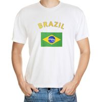 Wit t-shirt Brazilie heren