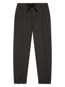 Dolce & Gabbana Kids pantalon de jogging à plaque logo - Noir