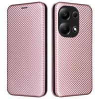 Xiaomi Redmi Note 13 Pro 4G/Poco M6 Pro Flip Hoesje - Koolstofvezel - Rose Gold - thumbnail