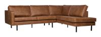 BePureHome Hoekbank 'Rodeo' Rechts, kleur Cognac
