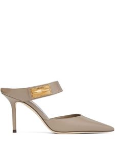 Jimmy Choo mules Nell 85 mm à bout pointu - Tons neutres