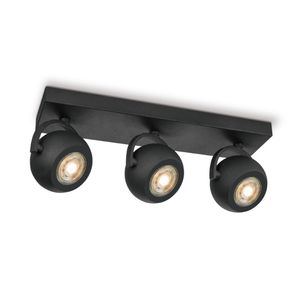 Home sweet home LED opbouwspot Nop 3L 35,5 cm - zwart