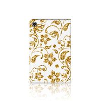 Lenovo Tab M10 Plus 3rd Gen 10.6 inch Tablet Cover Gouden Bloemen