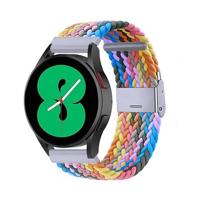By Qubix - Compatible met Garmin Forerunner 55/245 / 645 - Braided nylon bandje - Multicolor Spring - Compatible Garmin bandje - Bandbreedte: 20mm