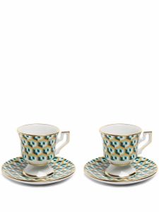 La DoubleJ lot de deux tasses à expresso en porcelaine - Vert