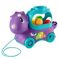 Fisher-Price HNR54 - Bällespaß Nachzieh-Dino, deutsche Version, Baby- und Kleinkinderspielzeug, interaktives Spielzeug mit hüpfenden Bällen und Smart Stages-Lerninhalten für Kinder ab 12 Monaten