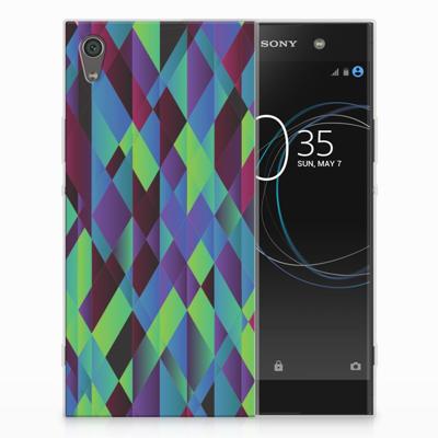 Sony Xperia XA1 Ultra TPU Hoesje Abstract Green Blue