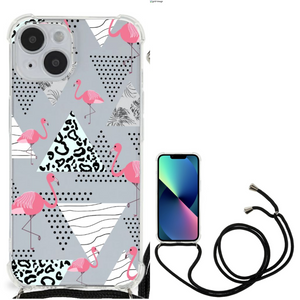 iPhone 14 Case Anti-shock Flamingo Triangle