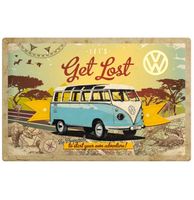 Volkswagen Let&apos;s Get Lost Metalen Bord 40 x 60 cm - thumbnail