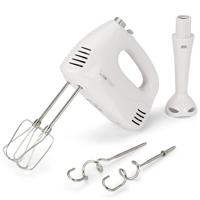 Clatronic® HM 3524 Handmixer, handmixer en staafmixer in één, handmixer met krachtige 300 watt motor, roerapparaat met 5 snelheden, turbostand en uitwerpknop