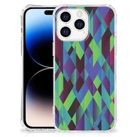 Apple iPhone 14 Pro Max Shockproof Case Abstract Green Blue - thumbnail