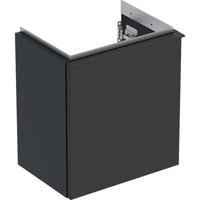 Geberit iCon fonteinonderkast 37x41.5x27.9cm 1 deur rechtsdraaiend met softclose Spaanplaat lava mat 502300JK1