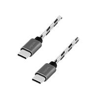 LogiLink CU0200 - USB 2.0 aansluitkabel type C naar type C, in set (0,5 m, 1 m, 2 m) met nylon vlechtwerk, ideaal voor synchroniseren en opladen