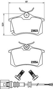 Remmenset, remschijf BREMBO, Remschijftype: Binnen geventileerd, Inbouwplaats: Achteras: , u.a. für Skoda, VW, Seat