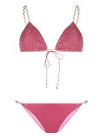 Oséree bikini métallisé à détail de chaîne - Rose - thumbnail