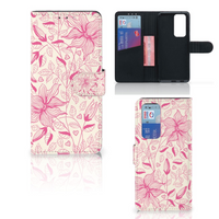 OPPO Find X3 Neo 5G Hoesje Pink Flowers - thumbnail