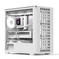 AeroCool D302A Mini Towerhoes, 360 mm radiatorondersteuning, 11 ventilatorsleuven, 410 mm GPU, naar achteren gericht m-ATX/Mini-ITX moederbord, USB Type-C, magnetisch stoffilter, mesh voorpaneel,