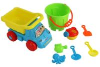 Gerimport strandset met vrachtwagen junior 30 x 24 cm 8 delig