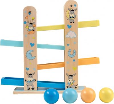 Happy People houten ballenbaan ezel 33 cm blauw Happy People houten ballenbaan ezel 33 cm blauw