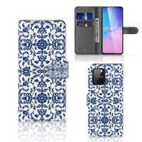 Samsung S10 Lite Hoesje Flower Blue - thumbnail