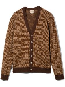 Gucci Kids cardigan rayé à col v - Marron