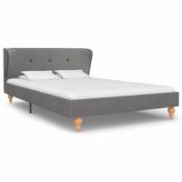 vidaXL Bedframe stof lichtgrijs 120x190 cm