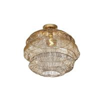 QAZQA - Oosters Oosterse plafondlamp goud 45 cm - Vadi | Woonkamer | Slaapkamer | Keuken - Staal Rond - E27 Geschikt voor LED - Max. 1 x 40 Watt