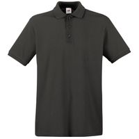 Grote maat donker grijs poloshirt premium van katoen voor heren 3XL - thumbnail