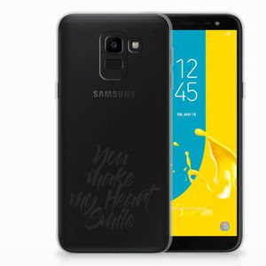 Samsung Galaxy J6 2018 Siliconen hoesje met naam Heart Smile