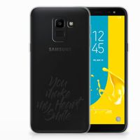 Samsung Galaxy J6 2018 Siliconen hoesje met naam Heart Smile - thumbnail