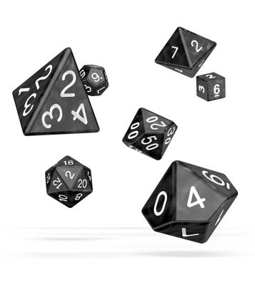 Oakie Doakie Dice RPG Set Marble - Black (7) Oakie Doakie Dice RPG Set Marble - Black (7)