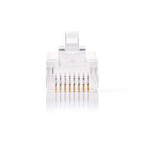 Nedis RJ45-Connector | Male | Stranded UTP CAT5 | Recht | Verguld | 10 Stuks | PVC | Transparant | Doos - CCGB89301TP