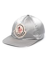 Moncler casquette à patch logo - Gris