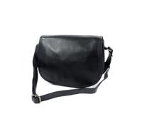 Nappa leren dames schoudertas zadeltas zwart