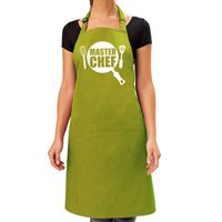 BBQ schort Master chef lime groen voor dames   - - thumbnail