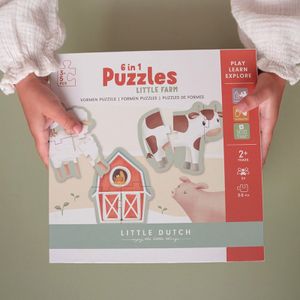 Little Dutch 6 in 1 vormenpuzzel &apos;&apos;Little Farm&apos;&apos;