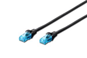 Digitus DK-1512-020/BL RJ45 Netwerkkabel, patchkabel CAT 5e U/UTP 2.00 m Zwart Verdraaide paren 1 stuk(s)