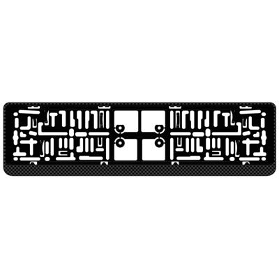 Kunststof kentekenplaathouder 'Click' 52x11cm Carbon-Look ASNP04K Kunststof kentekenplaathouder 'Click' 52x11cm Carbon-Look ASNP04K