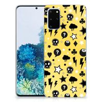 Silicone Back Case Samsung Galaxy S20 Plus Punk Geel - thumbnail